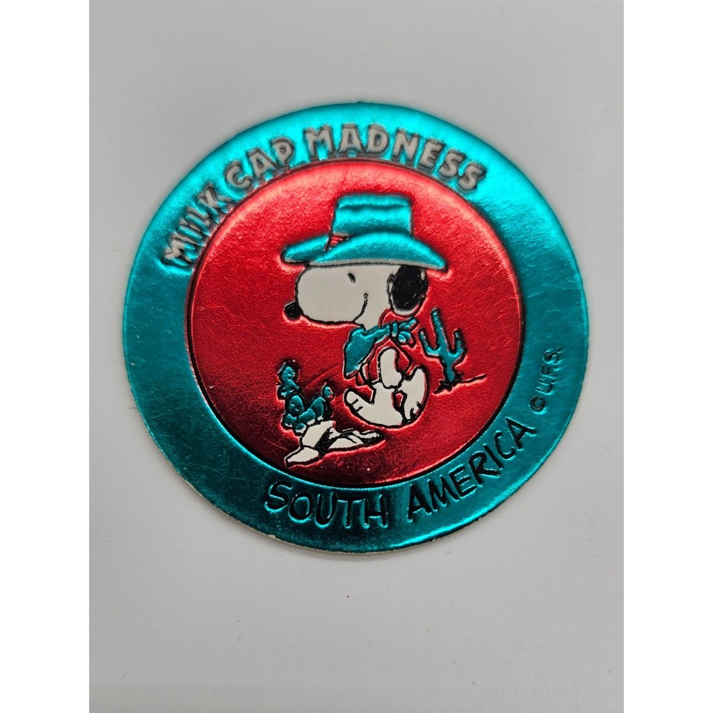 Milk Cap Madness Snoopy South America Milk Caps Collectible